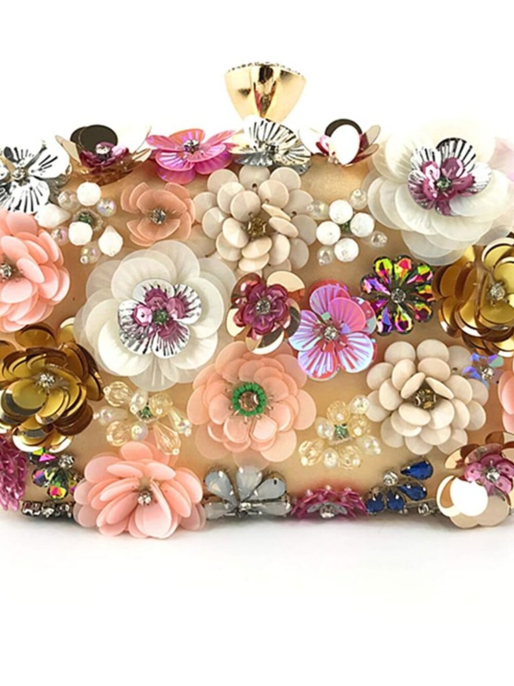 Women Clutches Flower Evening Handbag Chain Strap Shoulder Bag